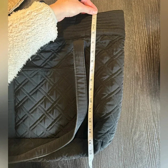 Vera Bradley Black Quilted Tote Shoulder Bag - Picture 6 of 8